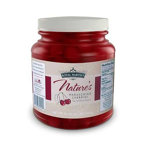 ロイヤルハーベスト ネイチャーズ マラスキーノ チェリー 茎付き 72オンス Royal Harvest Nature's Maraschino Cherries With Stems, 72 Ounce｜Glomarket
