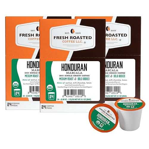 ??? ???? ??, ??? ???? ????, ??? ???, ??? K-? ???? 72? ? Fresh Roasted Coffee, Organic Honduran Marcala | USDA Organic, 100% Single Origin, Kosher | Medium Roast 72 Pods for K Cu