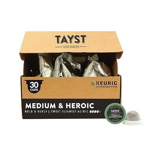 ???? | 30?? ??? & ??? | 100% ??? ?? ?? ?? ?? ?? | ??? ??? ?? ?? | ??? ??? ?? Tayst Coffee Roaster Tayst Coffee Pods, Medium & Heroic Medium Roast, K Cups Compatible w
