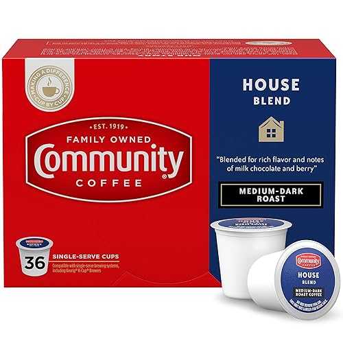 ???? ?? ??? ??? 36?? ?? ??, ???-?? ???, ??? 2.0 K-? ??? ??, 36?? (1? ?) Community Coffee House Blend 36 Count Coffee Pods, Medium Dark Roast, Compatible with Keurig 2.0 K-Cup B
