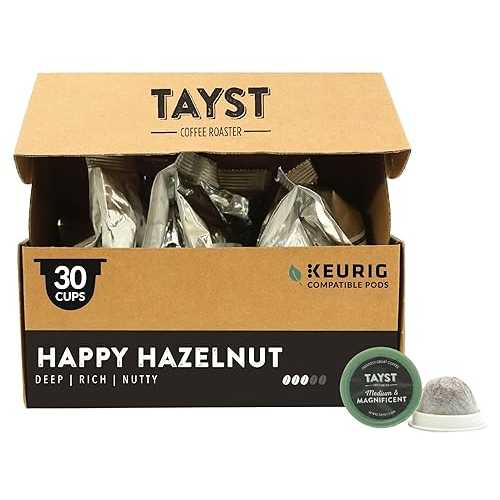 Tayst Coffee Roaster Tayst Coffee Pods, Happy Hazelnut Medium Roast, K Cups Compatible with Keurig Coffee Maker, Sustainable Single Serve, Pack of 30 8,237円