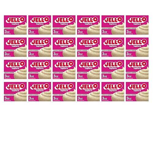 Jell-O Cook & Serve Tapioca Fat Free Pudding & Pie Filling Mix (24 ct Pack, 3 oz Boxes)