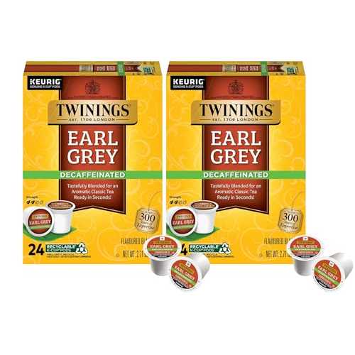 ???? ???? ???? ? ??? K-?, 48?? Twinings Decaf Earl Grey K-Cup Pods for Keurig, Decaffeinated Black Tea Flavoured with Citrus and Bergamot, 24 Count (Pack of 2)