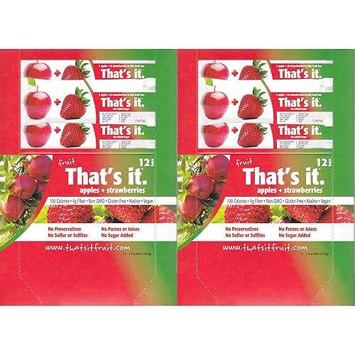 That's It フルーツバー アップル＆ストロベリー 24本入（2ケース） That's It Fruit Bars, Apple and Strawberry, Pack of 24 (2 Cases)