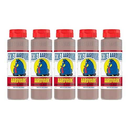 Secret Aardvark Habanero Hot Sauce - Habanero Peppers & Roasted Tomatoes, Medium Spiced Hot Sauce, BBQ Sauce, Non-GMO, Low Sugar, Low Carb, Hot Sauce & Marinade - 8 fl oz 5 Pack