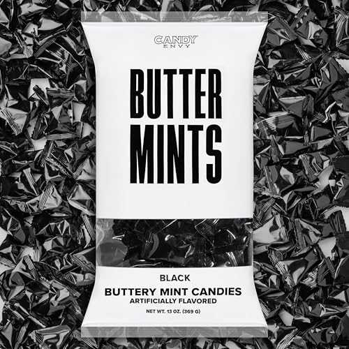 ???? - 13?? ? - ? 100? ?? ?? ?? (??) Candy Envy - Black Wrapped Buttermints - 13 oz. Bag - 100 Individually Wrapped Candy Mints
