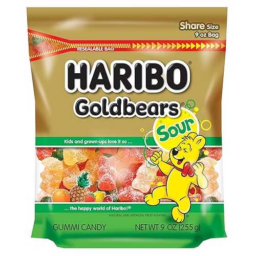 ??? ???? ?? ??, ??, 9oz ??? ?, (8? ?) HARIBO Gummi Candy, Sour Goldbears, 9 oz. Stand Up Bag (Pack of 6)