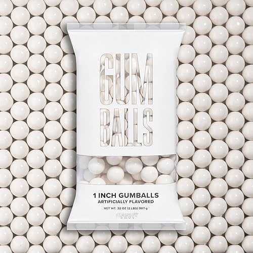 ?? 2.54cm ??? ?? ? - 907g ?? - ??? ? 120? ?? ? Candy Envy - White Gumballs - 1 Inch - Approximately 113 Gumballs Per 2lb Bag - Bulk White Candy - North American Made & Kosher Certified