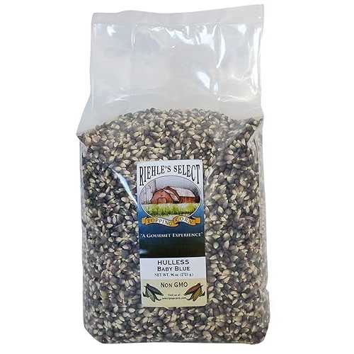 Riehle's セレクト ポッピングコーン - 殻なしベビーブルー全粒ポップコーン - 6ポンド (96オンス) Riehle's Select Popping Corn - Hulless Baby Blue Whole Grain Popcorn - 6lb (96oz)