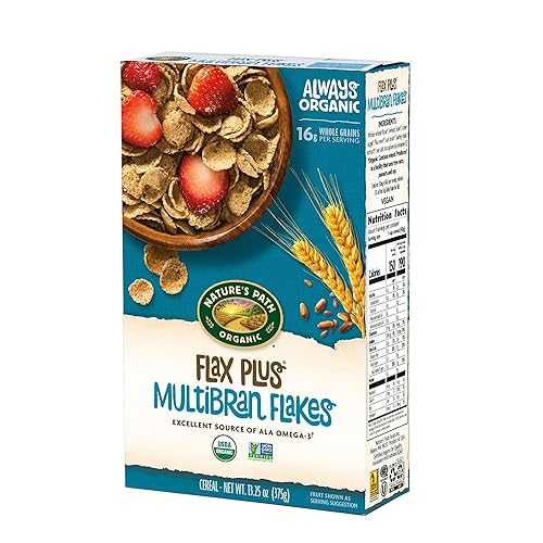 ???? ?? ??? ??? ???? ???? ???, ??, ???, 375.6g, 6? ? Nature's Path Organic Flax Plus Multibran Flakes Cereal, 13.25 Ounce (Pack of 6), Non-GMO, 16g Whole Grains, with Omega-3 Rich Fl
