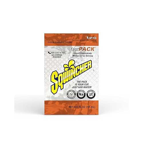 ??? ??? ? ?? ???, ?, 18ml (50? 4?) Sqwincher Fast Pack Liquid Concentrate | Tea Flavored | Low Calorie | Low Sodium | Electrolyte Replenishment Hydration Drink Mix | Just Add Water to Pouch | .6