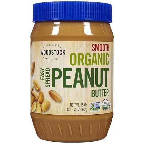 ??? ???? ?? ?? 35?? (12? ???) Woodstock Farms Organic Smooth Peanut Butter 35 Ounces (Case of 12) 42,786円