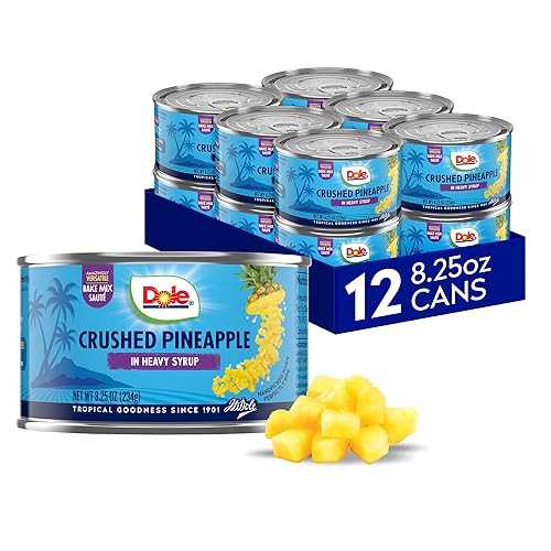 ? ??? ?? ????, ?? ??, 8.25??, 12?? Dole Crushed Pineapple in Heavy Syrup - Dole Canned Fruit - Rich Source of Vitamin C - 8.25 oz Cans - 12 Pack