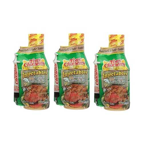 Tony Chachere インジェクタブルマリネ、インジェクター付き、ローストガーリックとハーブ、3 カウント Tony Chachere\'s Tony Chachere Injectable Marinades with Injector, Roasted Garlic and Herb, 3 Count