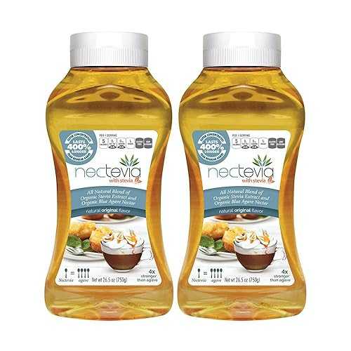 Nectevia オリジナル - ステビア注入アガベ ネクター、2 パック Steviva Nectevia Original - Stevia Infused Agave Nectar, 2 Pack