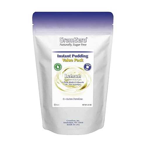 ???? ?? ?? ??, 6/1?? ?? (4?? ?? 48? ??), ???? ???, ??? GramZero Lemon Sugar Free Pudding Mix 6-Pack, Great For Nutrition Club Meal Replacement Shakes, Low Calorie Dessert, Stevia Sweete