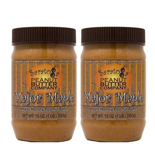 Saratoga Peanut Butter Company 2 JARS Major Maple - Maple Honey Peanut Butter. 16 Ounce Jar. Low Sugar, Non GMO, Gluten Free, Keto Friendly, No Palm Oils Saratoga Peanut Butter Company 2 JARS Major Maple - Maple Ho画像