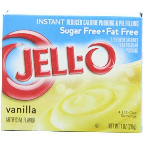 Jell-O Instant Vanilla Sugar-Free Fat Free Pudding & Pie Filling (1 oz Boxes, Pack of 24)