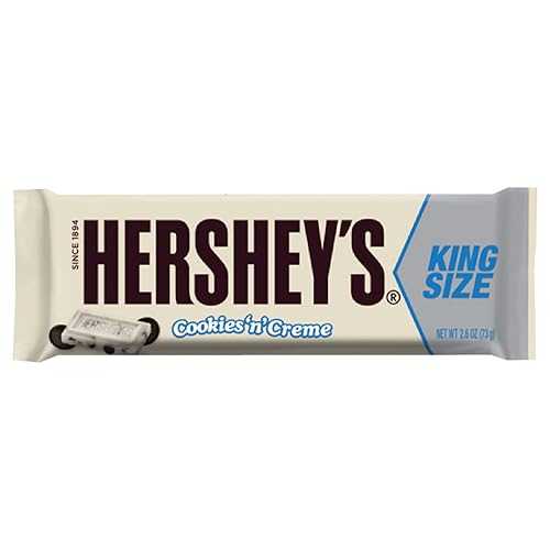 HERSHEY'S クッキーアンドクリーム キャンディーバー キングサイズ (18個入り) HERSHEY'S Cookies 'n' Creme Candy Bar, King Size (Pack of 18)