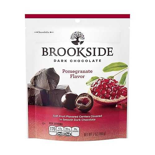 BROOKSIDE ダークチョコレートキャンディ、ザクロ、7オンス (4個パック) BROOKSIDE Dark Chocolate Candy, Pomegranate, 7 Ounce (Pack of 4)