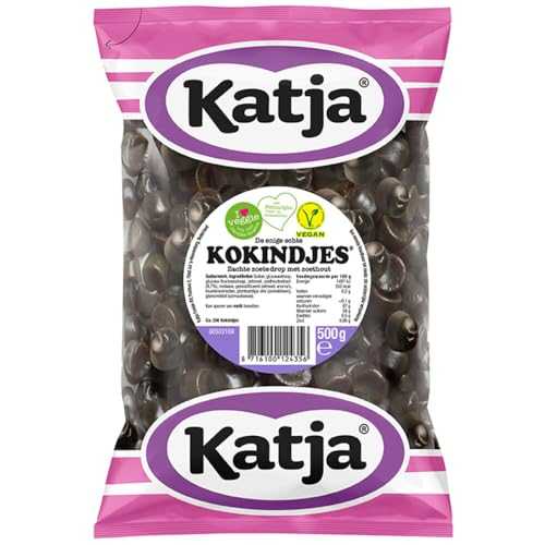 Katja Licorice Kokindjes (ボタン) 17.6 オンス バッグ (6 個パック) Katja Licorice Kokindjes (Buttons) 17.6 Oz Bag (Pack of 6)