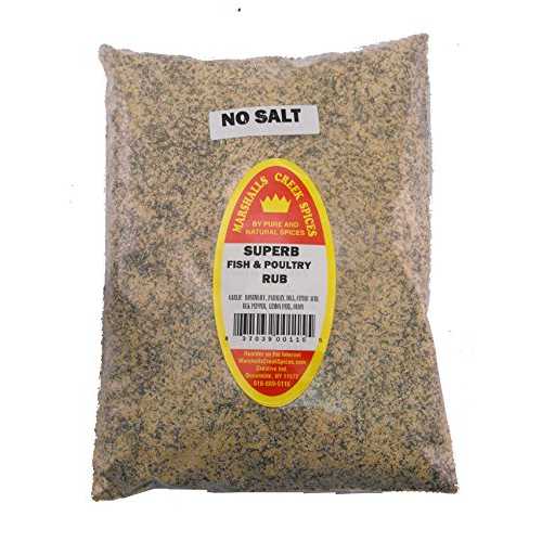 マーシャルズ クリーク スパイス 詰め替えポーチ 極上の魚と鶏肉 無塩調味料、11オンス Marshalls Creek Spices Refill Pouch Superb Fish and Poultry No Salt Seasoning, 11 Ounce