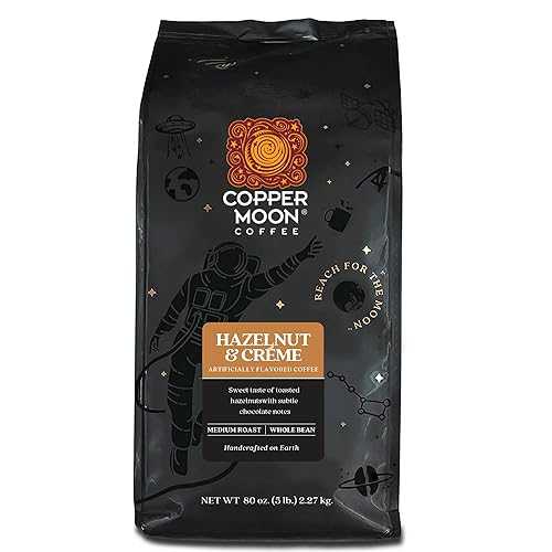 Copper Moon Medium Roast Whole Bean Coffee, Hazelnut & Cream Blend, 5 Lb