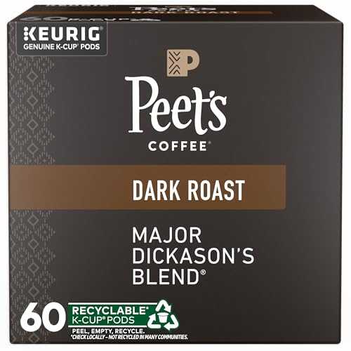 ?? ??, ?? ??? K-? ?? (??? ????) - ??? ???? ??? 60?? (10?? K-? ?? 6? ??) Peet's Coffee, Dark Roast Keurig K-Cup Pods - Major Dickason's Blend 60 Count (6 Boxes of 10 K-Cup