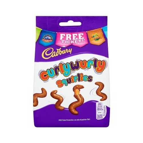 キャドバリー カーリー ワーリー スクワリーズ バッグ 110g×5 Cadbury Curly Wurly Squirlies Bag 110g x 5