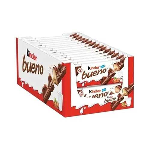 フェレロ キンダー ブエノ ウエハース クッキー、1.5 オンス (43 g) (30 個パック) Ferrero Kinder Bueno Wafer Cookies, 1.5 Ounce (43 g) (Pack of 30)