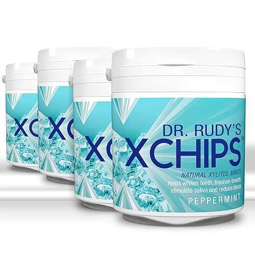 ?? ??? ???? ?? ???? ?? 4? - ???? ?? (??) Dr Rudy Products Mint Xylitol Xchips by Dr Rudy's: 4 Pack for Dry Mouth & Fresh Breath