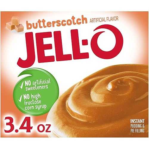 JELL-O バタースコッチ インスタント プディング & パイ フィリング ミックス、3.4 オンス - 24 個パック Jell-O Butterscotch Instant Pudding & Pie Filling Mix, 3.4 oz - Pack of 24