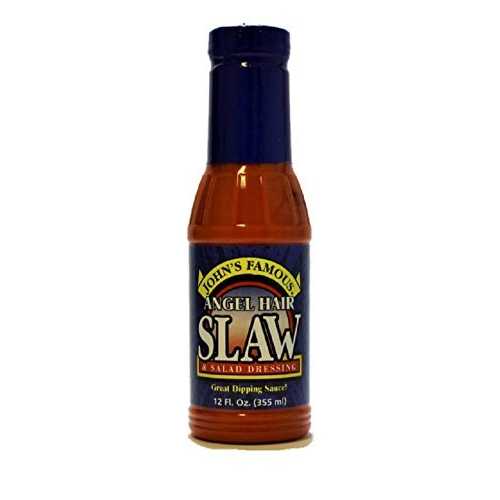 John's Famous エンジェル ヘア スロー & サラダ ドレッシング、12 オンス ボトル John's Famous Angel Hair Slaw & Salad Dressing, 12 Ounce Bottle