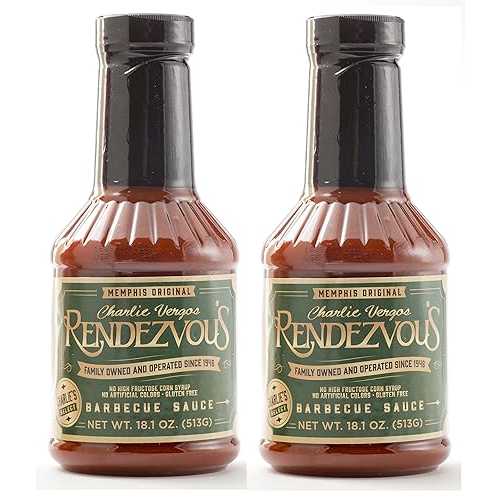 チャーリー ベルゴス ランデブー (メンフィス) チャーリーズ セレクト ソース - 18.1 オンス (2 パック) Charlie Vergos Rendezvous (Memphis) Charlie's Select Sauce - 18.1oz (2-Pack)