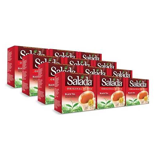 ??? ? ??, ?? 1200? (12? ?) Salada Black Tea Blended Bold Strong Black Tea with 100 Tea Bags Per Box (Pack of 12) Contains Caffeine Brew Hot Naturally Flavored Rich in Antioxidants Original Blend Tea|Glomarket
