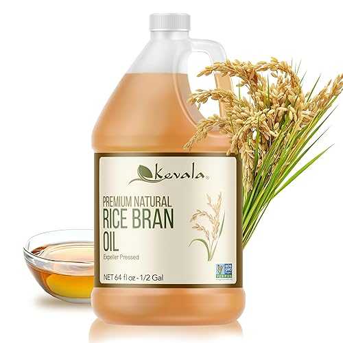 ??? ?? ?? - 64 fl oz - 1/2 gal - ??? ?? ?? – ?? ??? - ?? ?? – ?? ? ??? – ??? Kevala Rice Bran Oil - Oil with Mild Scent Great for Cooking ang Baking, Enjoyed in Massage Therapy|Glomarket