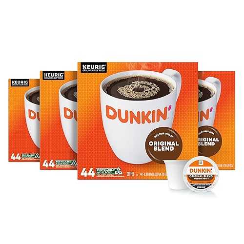 ダンキン オリジナル ブレンド ミディアム ロースト コーヒー、キューリグ K カップ ポッド 176 個 Dunkin' Original Blend Medium Roast Coffee, 176 Keurig K-Cup Pods