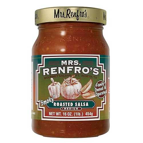 ミセス・レンフロ・サルサ、ロースト、ミディアム、16オンス Mrs. Renfro's Mrs. Renfro Salsa, Roasted, Medium, 16 oz