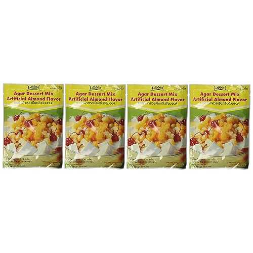 (4 パック) 寒天ドレッサート ミックス アーモンド フレーバー 4.550z 封筒 (4 Pack) Agar Dressert Mix Almond Flavor 4.550z Envelope
