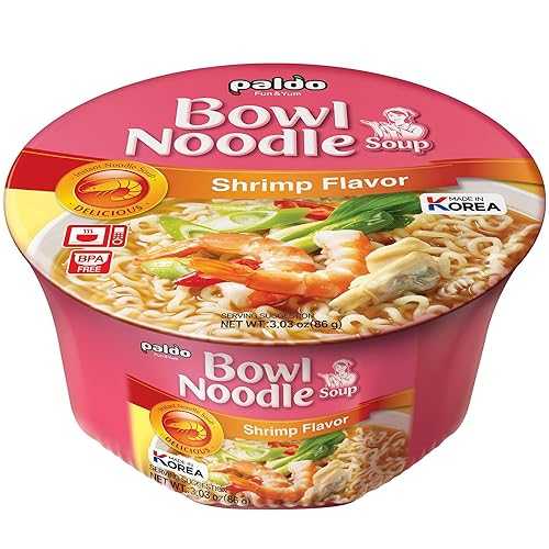Paldo Bowl Shrimp Noodle Soup (12 Pack)