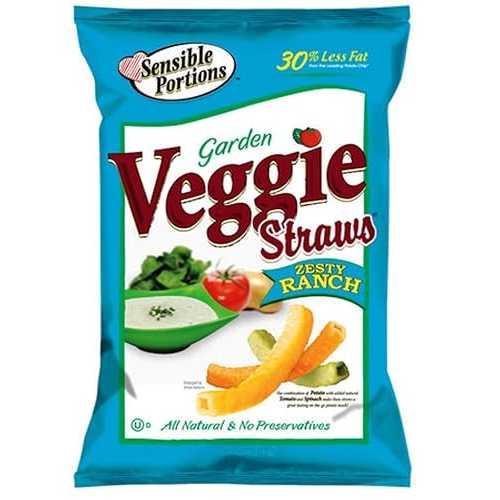 Sensible Portions ベジ ストロー、ランチ、1 オンス (24 個パック) Sensible Portions Veggie Straws, Ranch, 1 Ounce (Pack of 24)