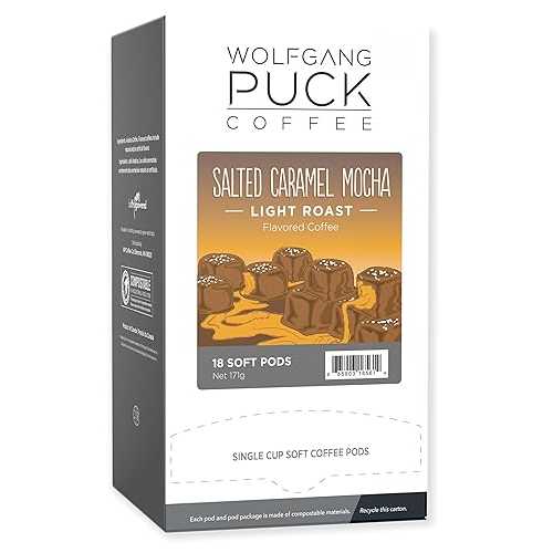 ??? ? ??? ?? ?? (9.5??/6?), ??? ??? ??, 108?? Wolfgang Puck Coffee, Salted Caramel Mocha, 9.5 Gram Soft Pods, 18 Count (Pack of 6)