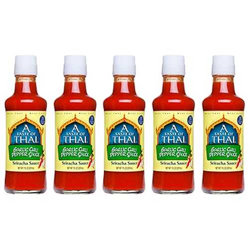 ???? ?? ?? ?? ?? ?? A Taste of Thai Sriracha Garlic Chili Pepper Sauce ? Siracha Sauces with Bold Hot Flavor for Stir-Fry, Marinades & Dipping ? Authentic Thai Chili Sauce - Non-GMO, Gluten-Free & Tr