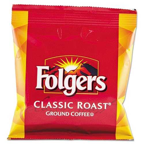 Folgers 06430 コーヒー、フラクションパック、クラシックロースト、1.5オンス、42/カートン Smucker's Folgers 06430 Coffee, Fraction Pack, Classic Roast, 1.5oz, 42/Carton
