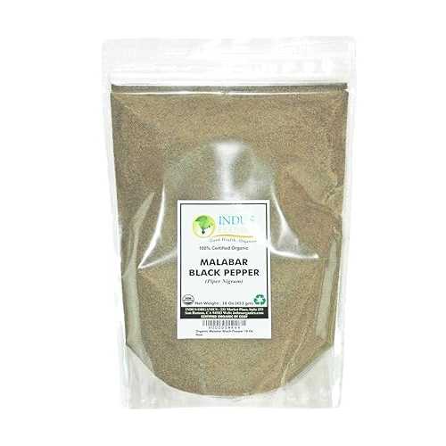 ??? ???? ???? ?? ?? (???, ?? ??), ?? ?, 1 ???, ???? ??, ???, ?? ?? Indus Organics Malabar Black Pepper Powder (Dust, Fine Ground), Refill Bag, 1 Lb, Premium Grade, Hig