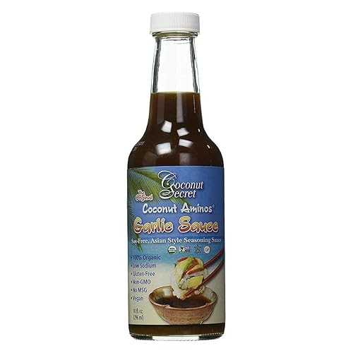 COCONUT SECRET Coconut Aminos Garlic Sauce 10 Ounces (Pack of 12)