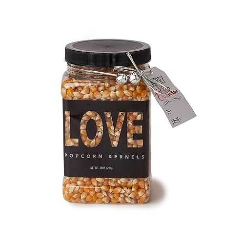 ??? ?? ?? - ?? ? - ?? - 28 oz Wabash Valley Farms Popcorn Kernel Jars ― Extra Large White Popping Corn in “Love” Design ― Gourmet Movie Theater Style Popcorn ― Unique Gift for Couples or Families ―