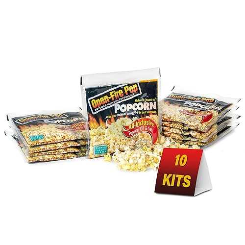 Wabash Valley Farms Popcorn Machine Popcorn Packets- Less Salt Less Oil, Popcorn Kernels for Popcorn Machine, All in One Popcorn, 10 Popcorn Kits