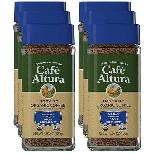 ?? ??? ??? ?? ?? ???? ???? ??, 3.53 ?? (6?) Cafe Altura Decaf Freeze Dried Instant Organic Coffee, 3.53 oz Jar (Pack Of 6)
