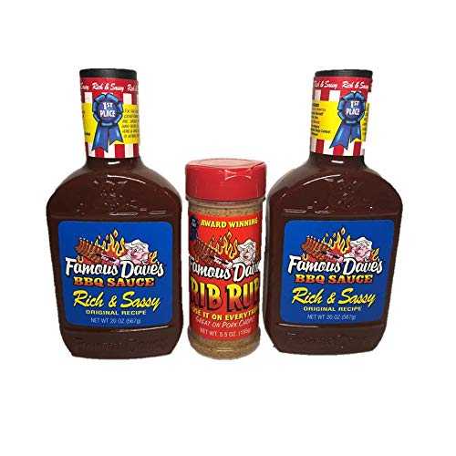 有名なデイブのリッチ＆生意気なバーベキューソースとリブラブバンドル Famous Dave's Rich & Sassy BBQ Sauce and Rib Rub Bundle 9,210円